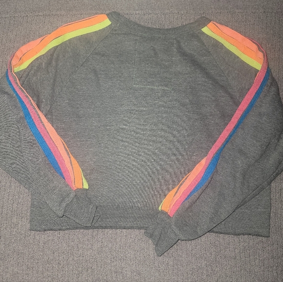 Aviator Nation Bolt Cropped Sweatshit Medium - Picture 6 of 9